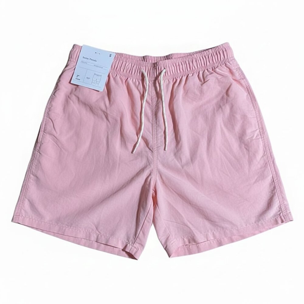 Goodfellow & Co Men’s Swim Trunks 7" Nostalgic Pink Pockets Small NEW WITH TAGS